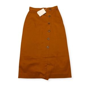 & Other Stories Light brown midi skirt - Size 4 US